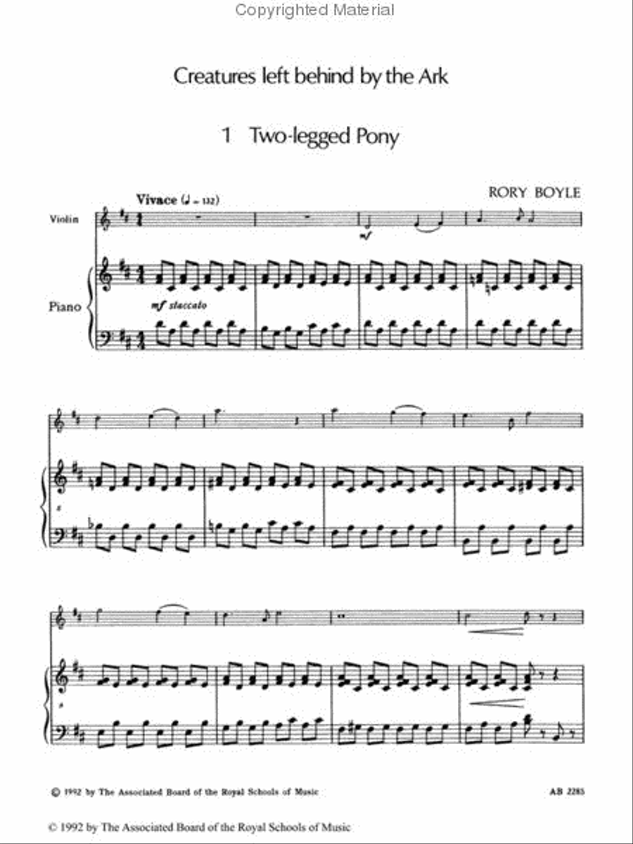 Creatures left behind by the Ark Violin Solo scores gallery preview page 2