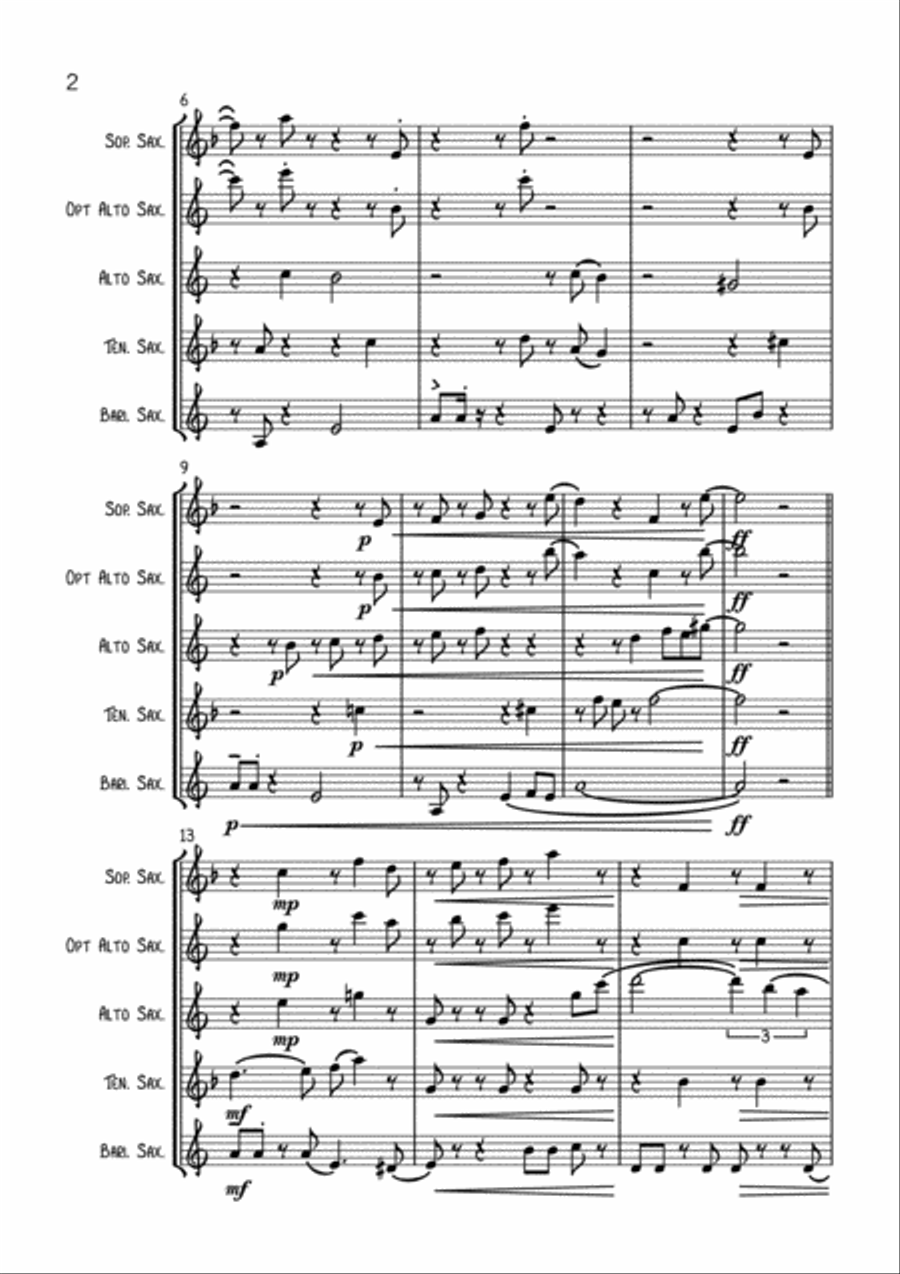 Bossa Qui Pleut Bossa Qui Pleut Woodwind Quartet scores gallery preview page 3