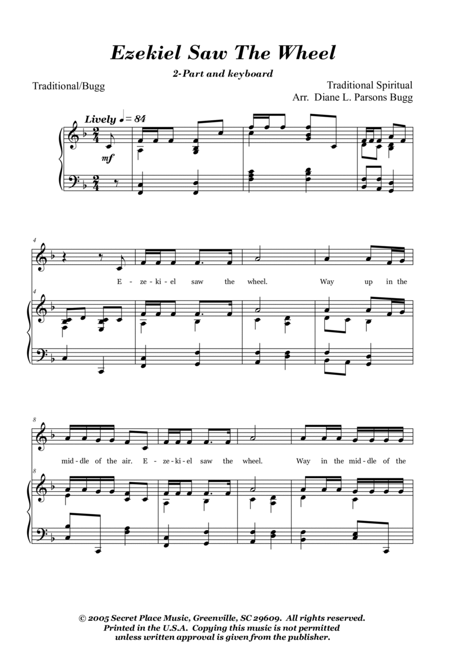 Ezekiel Saw the Wheel 2-Part scores gallery preview page 1