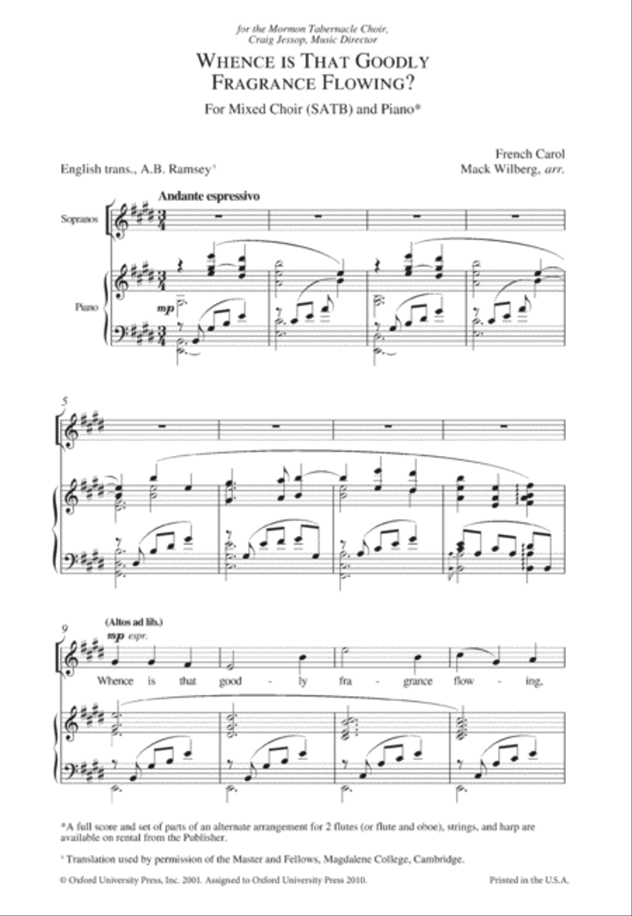 Whence is that goodly fragrance flowing? 4-Part scores gallery preview page 2