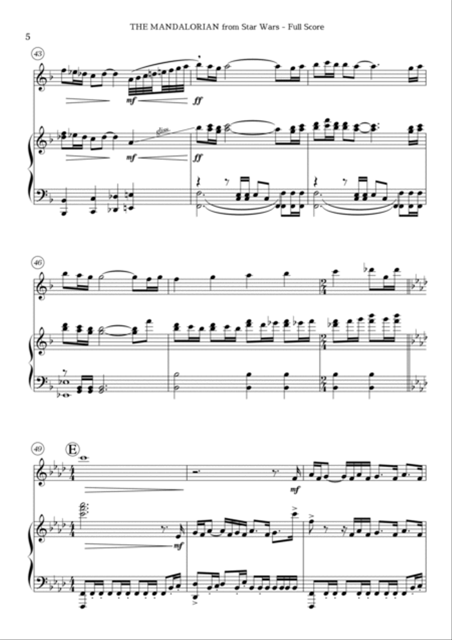 The Mandalorian Chamber Music scores gallery preview page 6