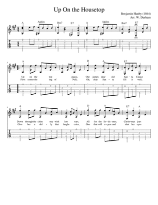 Book cover for Up on the Housetop - Fingerstyle Guitar - Tab/Notation