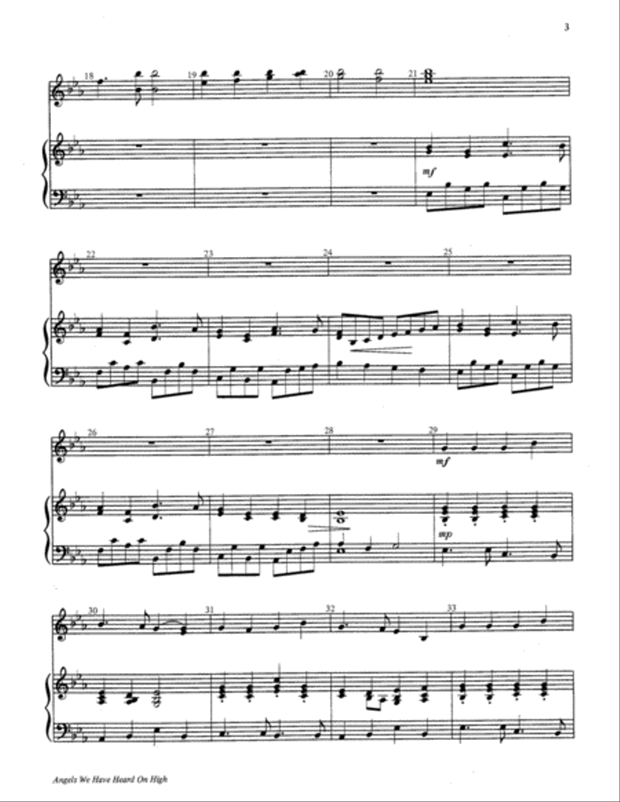 Angels We Have Heard On High - Solo Handbell 5-Octaves scores gallery preview page 3