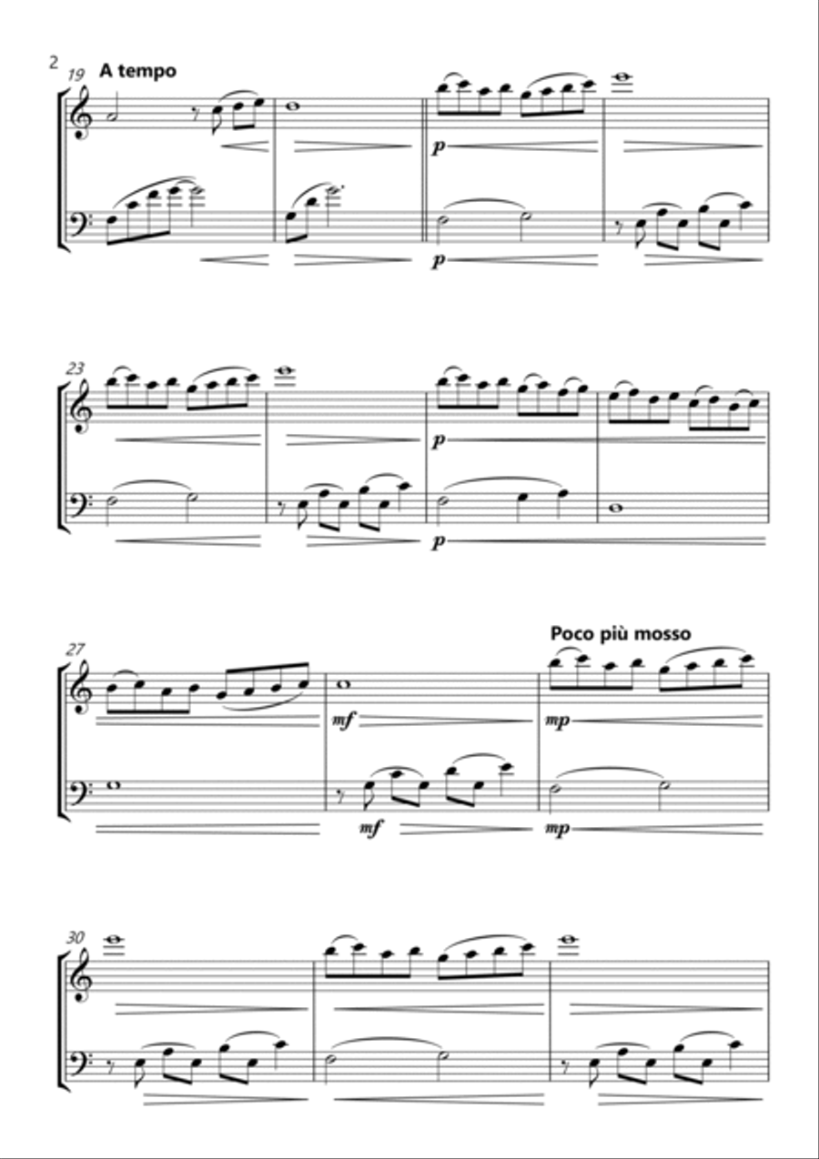 Portuguese Love Theme String Duet scores gallery preview page 2