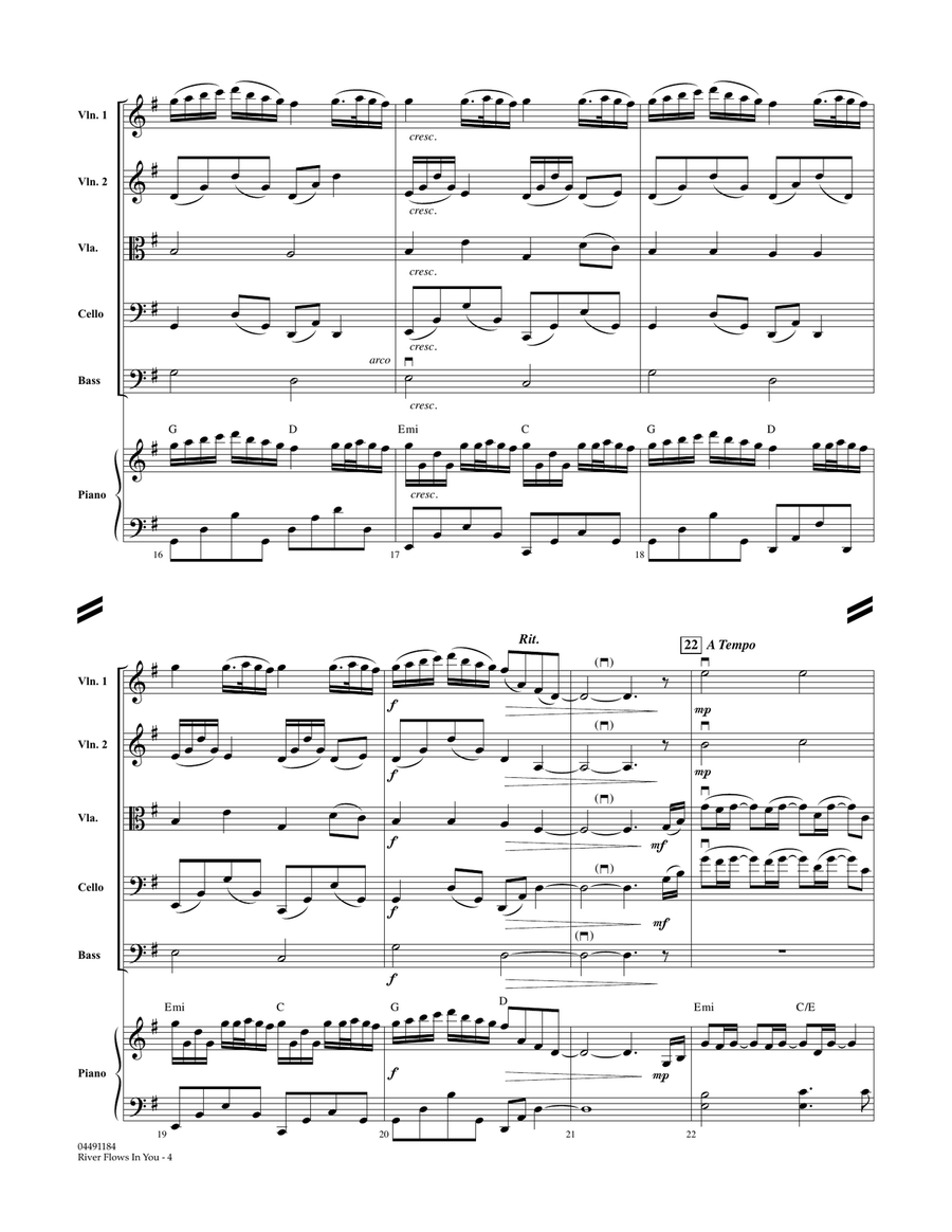 River Flows In You - Full Score Orchestra scores gallery preview page 4