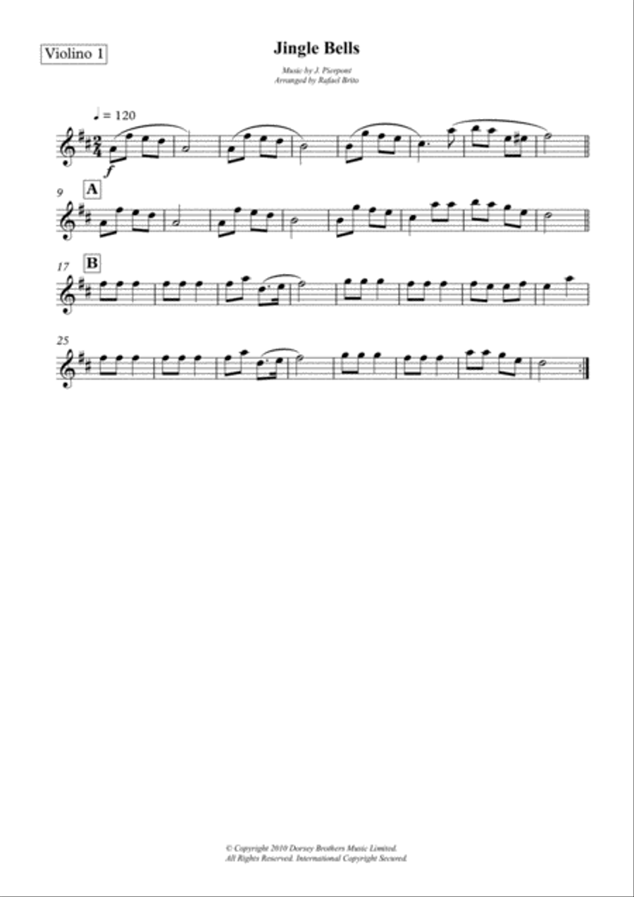 Jingle Bells Jingle Bells String Quartet scores gallery preview page 2