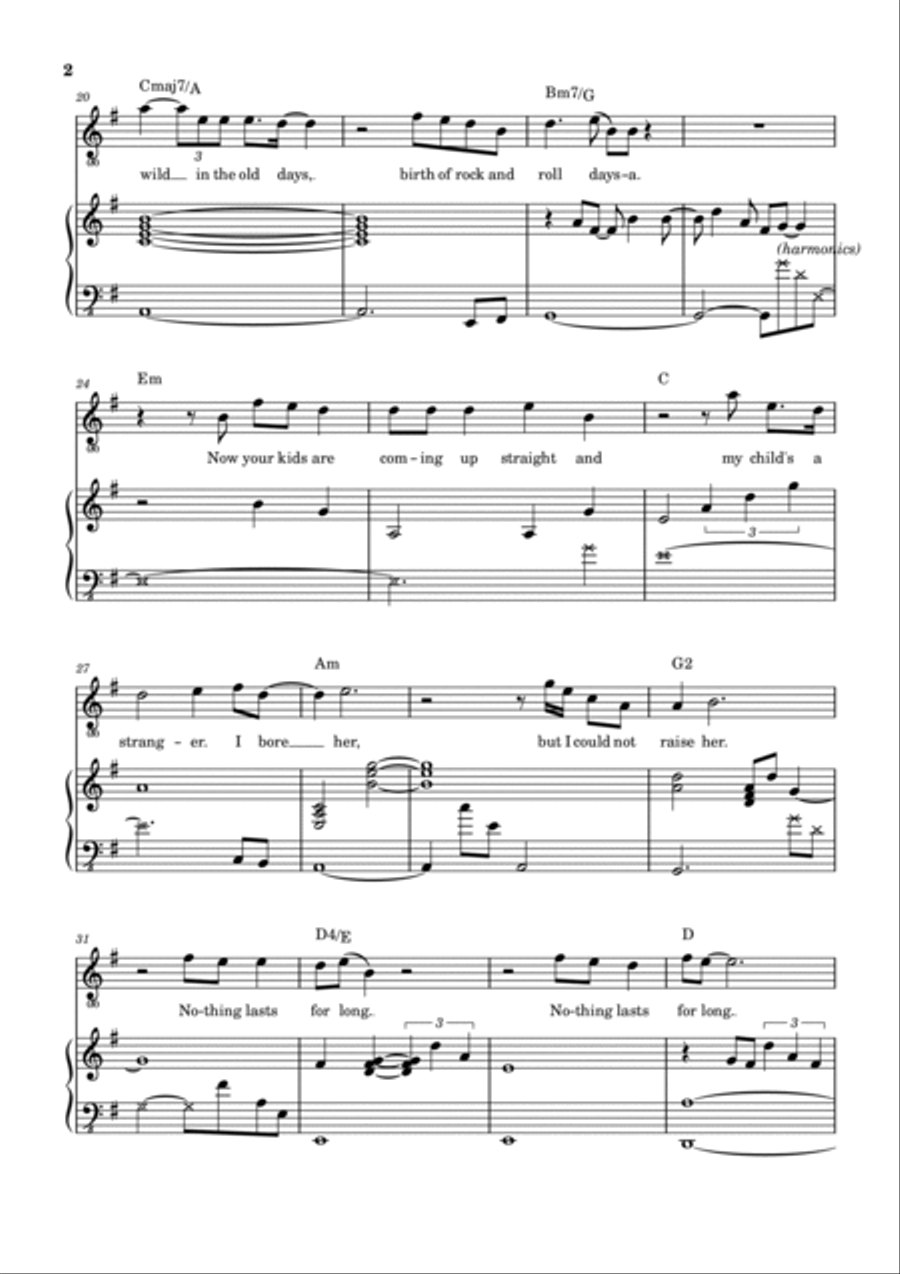 Chinese Cafe Unchained Melody Piano, Vocal, Guitar scores gallery preview page 3