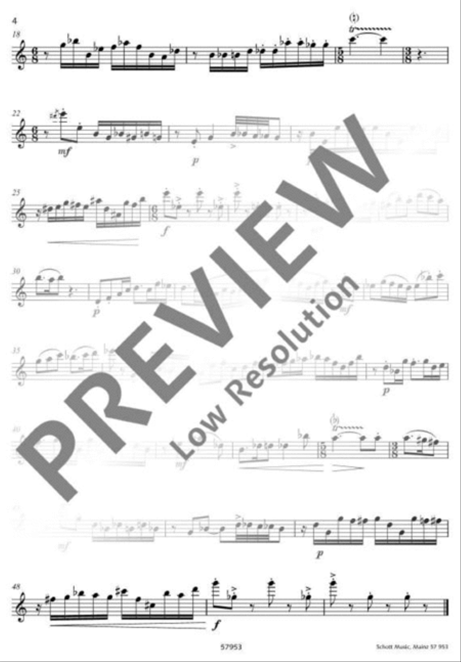 Trois pièces pittoresques Flute Solo scores gallery preview page 20