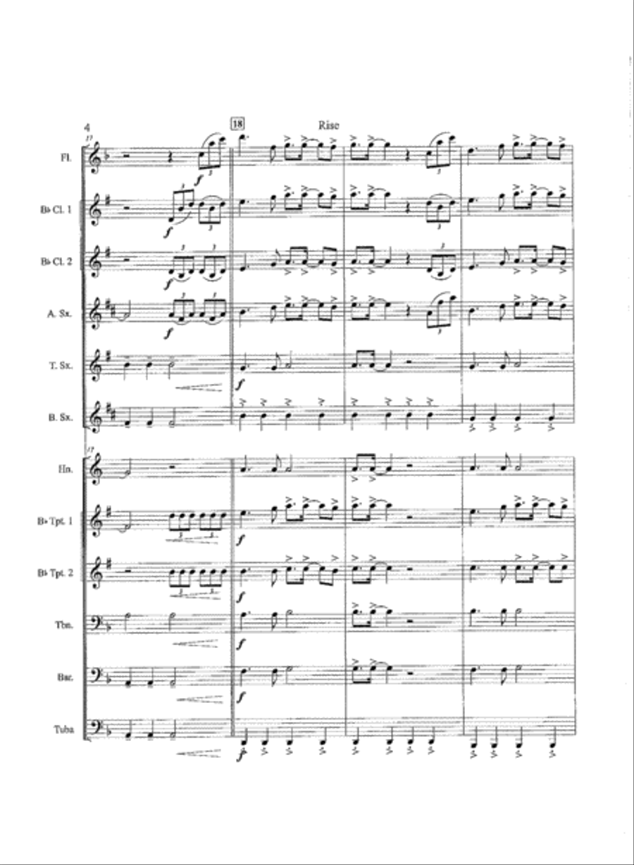 Rise Rise Marching Band scores gallery preview page 4