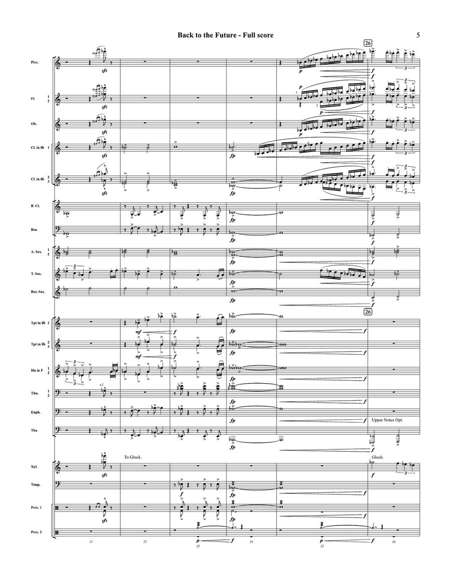 Back To The Future Concert Band scores gallery preview page 5