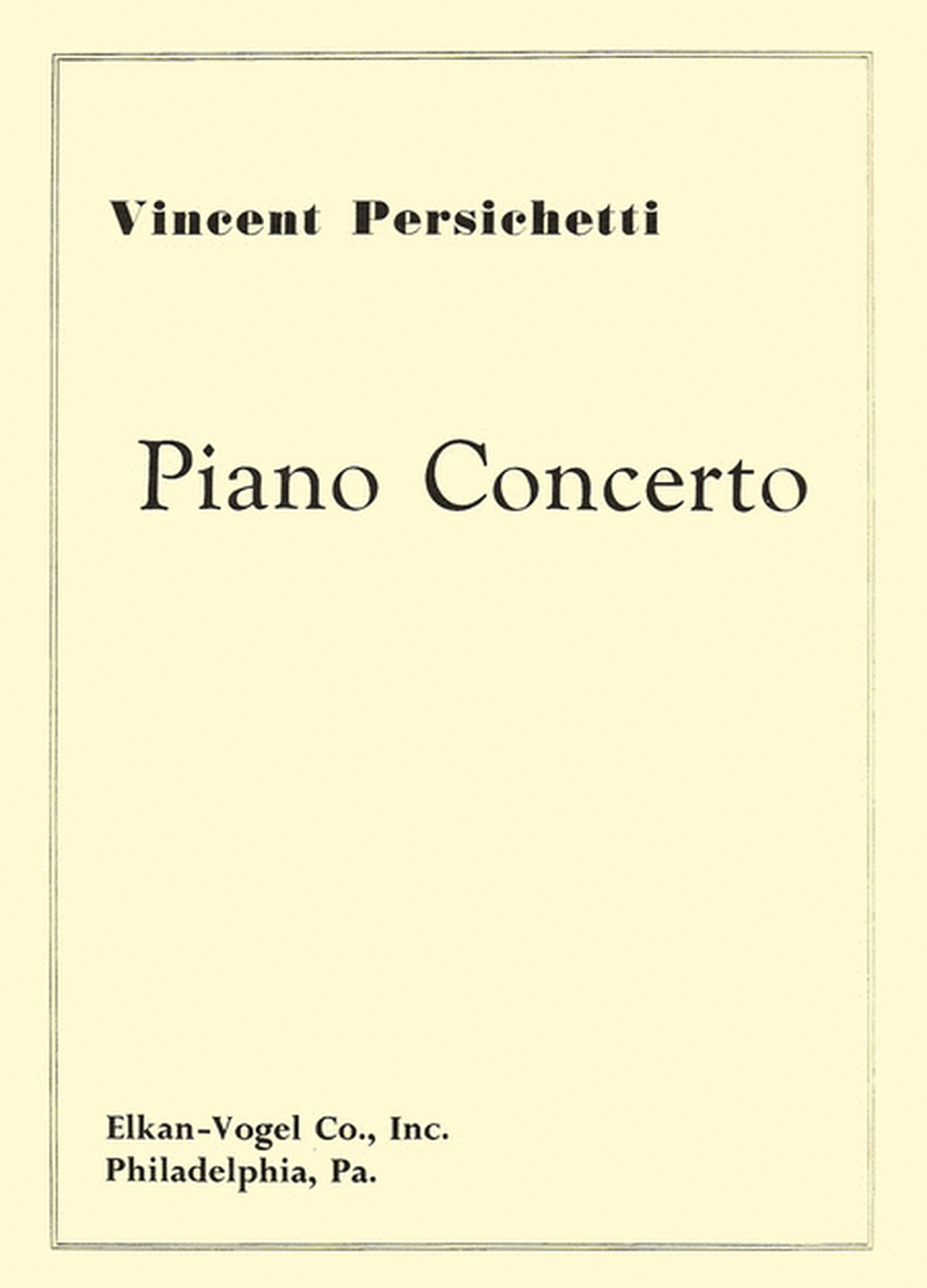 Concerto For Piano And Orchestra