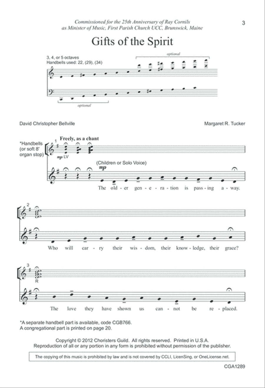 Gifts of the Spirit Gifts of the Spirit 4-Part scores gallery preview page 3