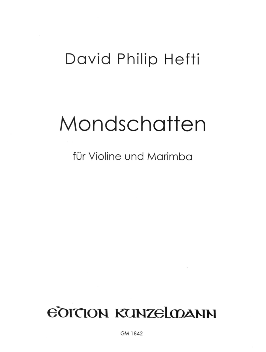 Mondschatten, for violin and marimba Small Ensemble scores gallery preview page 1