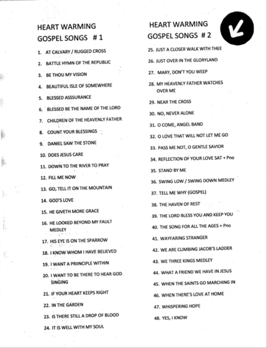 HEART WARMING GOSPEL AND PATRIOTIC SONGS # TWO 4-Part scores gallery preview page 2