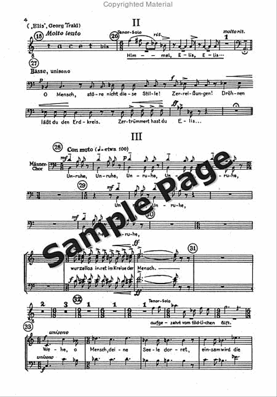 Von Der Unruhe Des Menschen Reduct 4-Part scores gallery preview page 5