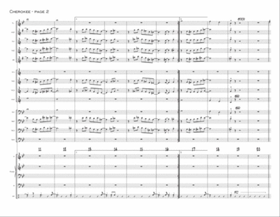 Cherokee (szczesniak Polish Children's Version) Jazz Ensemble scores gallery preview page 2