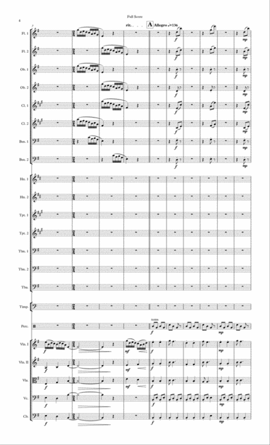 North Wind Overture for Orchestra Chamber Orchestra scores gallery preview page 4
