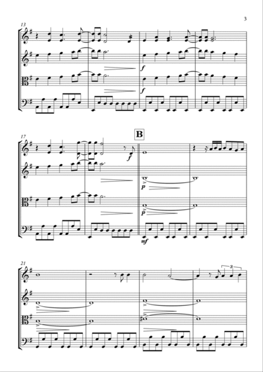I Was Made For Lovin' You String Quartet scores gallery preview page 3