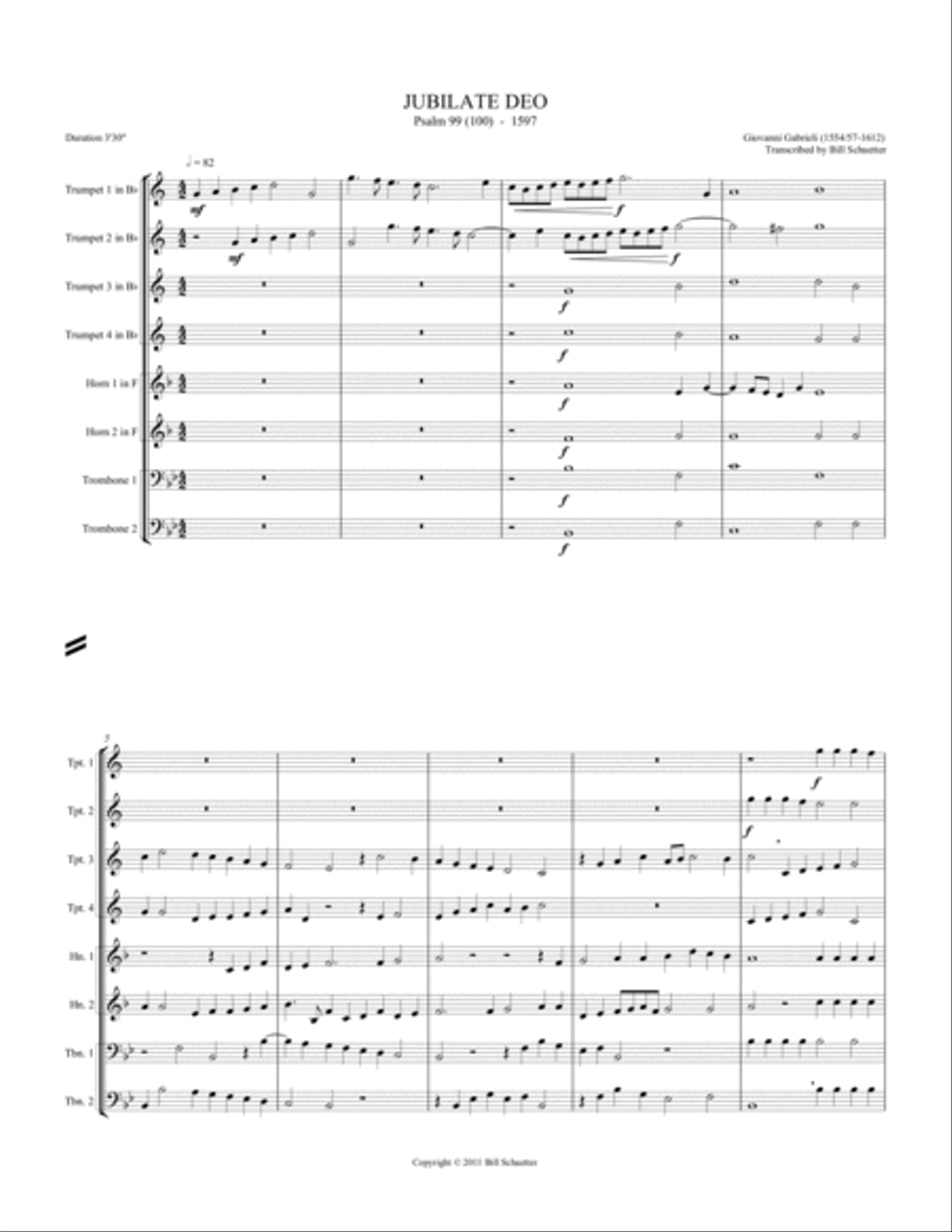 Jubilate Deo - Psalm 99 Chamber Music scores gallery preview page 2