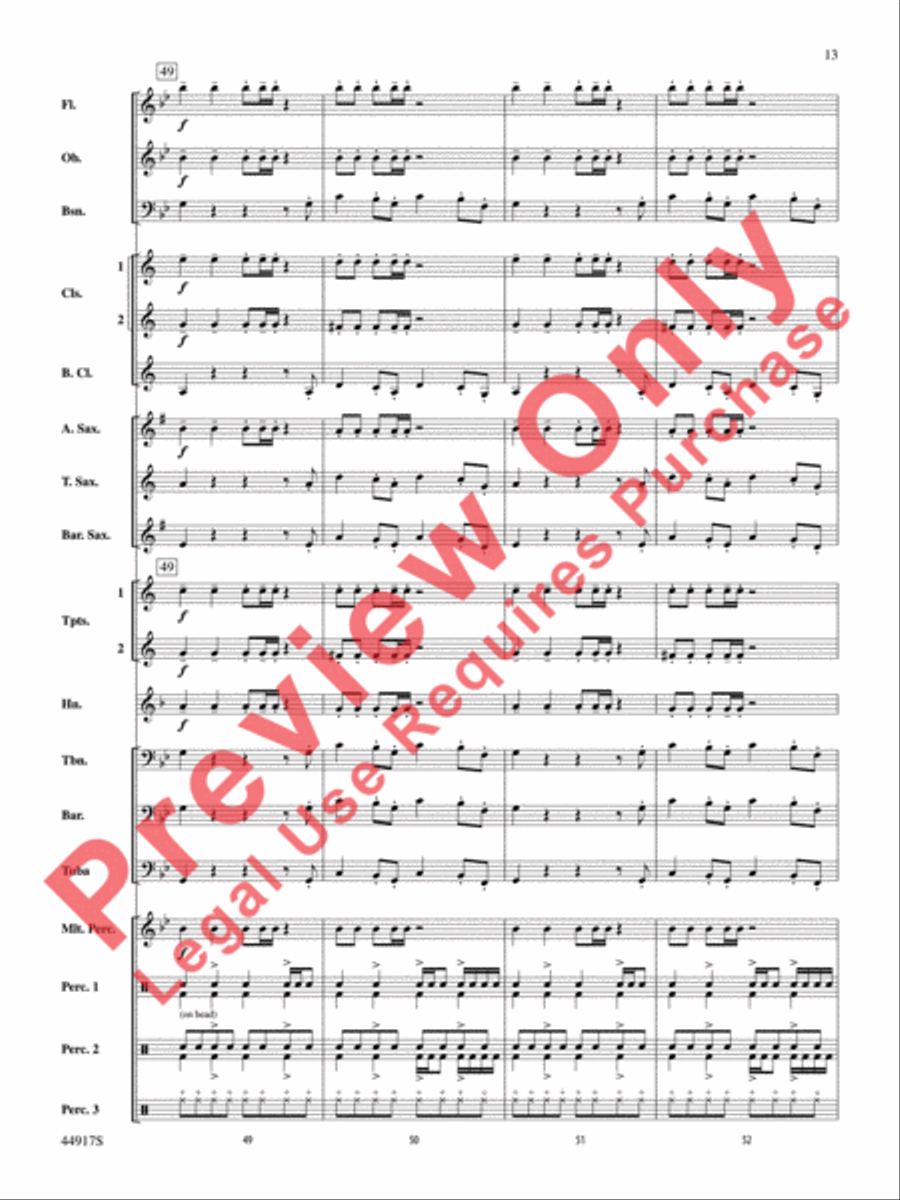 Uptown Funk Concert Band scores gallery preview page 14