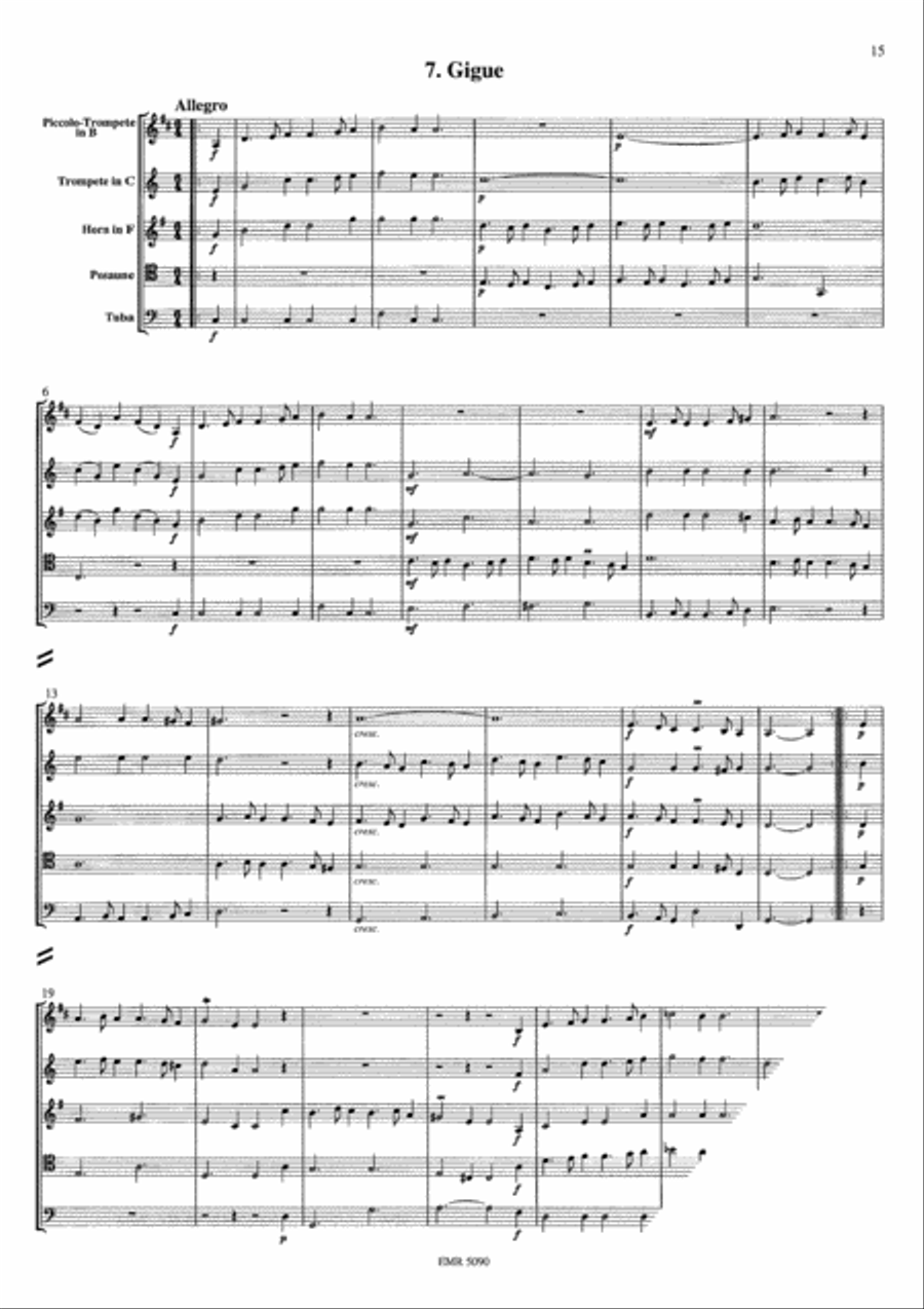 Ouverture C Major Brass Quintet scores gallery preview page 10