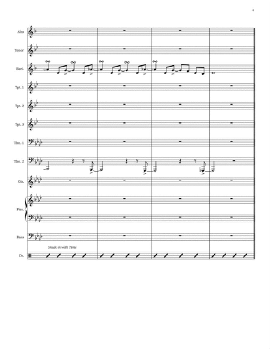 Moanin' Moanin' Jazz Ensemble scores gallery preview page 4