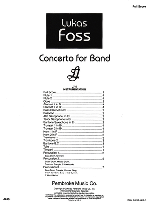 Book cover for Concerto For Band