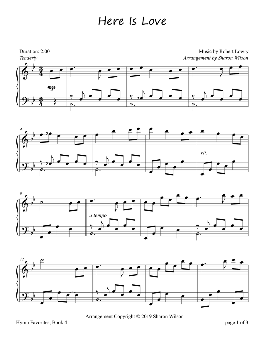 Here Is Love Piano Solo scores gallery preview page 2
