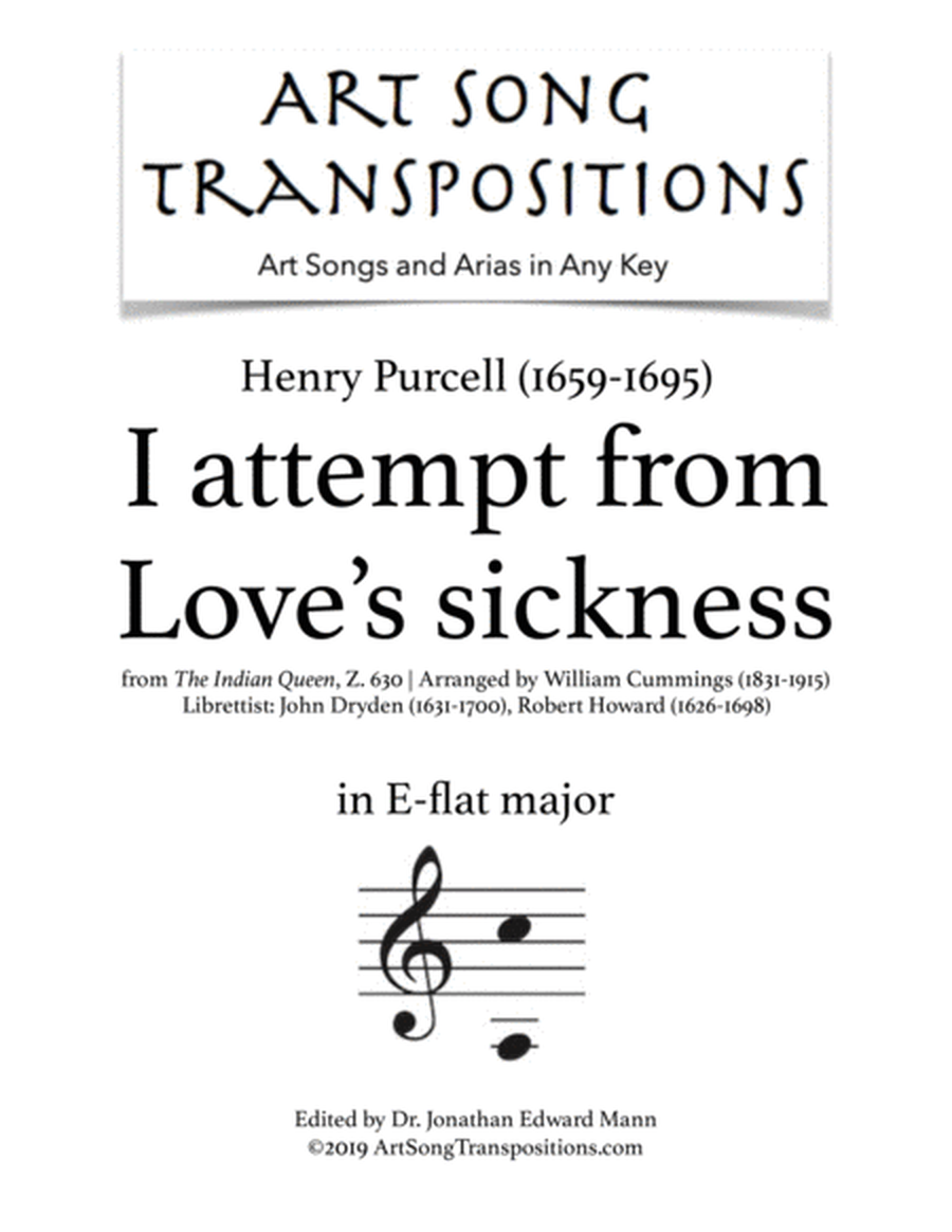 PURCELL: I attempt from Love's sickness (transposed to E-flat major)
