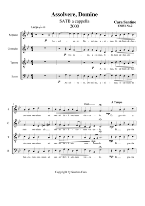 Assolvere, Domine - Choir SATB a cappella