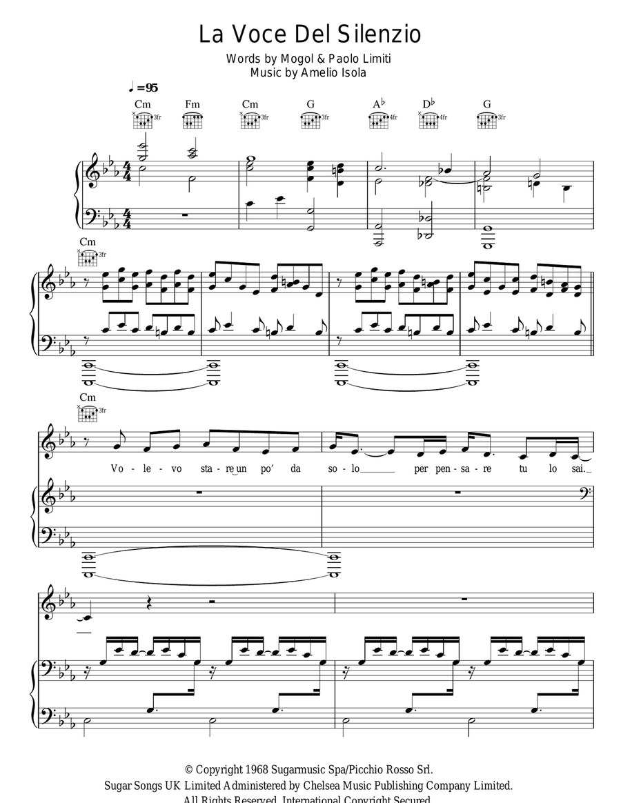 La Voce Del Silenzio Acoustic Guitar scores gallery preview page 1