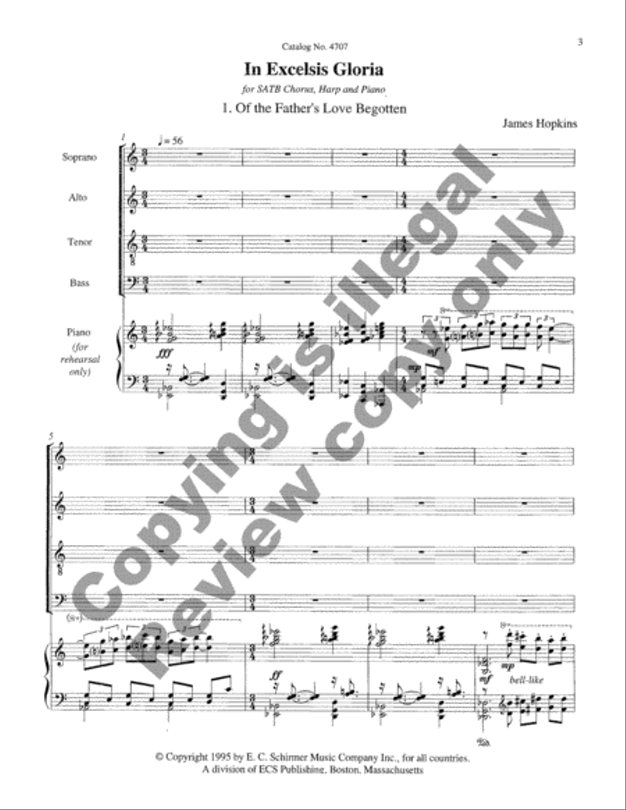 In Excelsis Gloria In Excelsis Gloria 4-Part scores gallery preview page 3