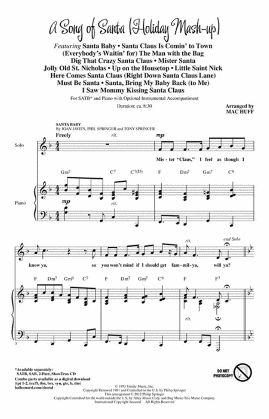 A Song of Santa Show Choir scores gallery preview page 2