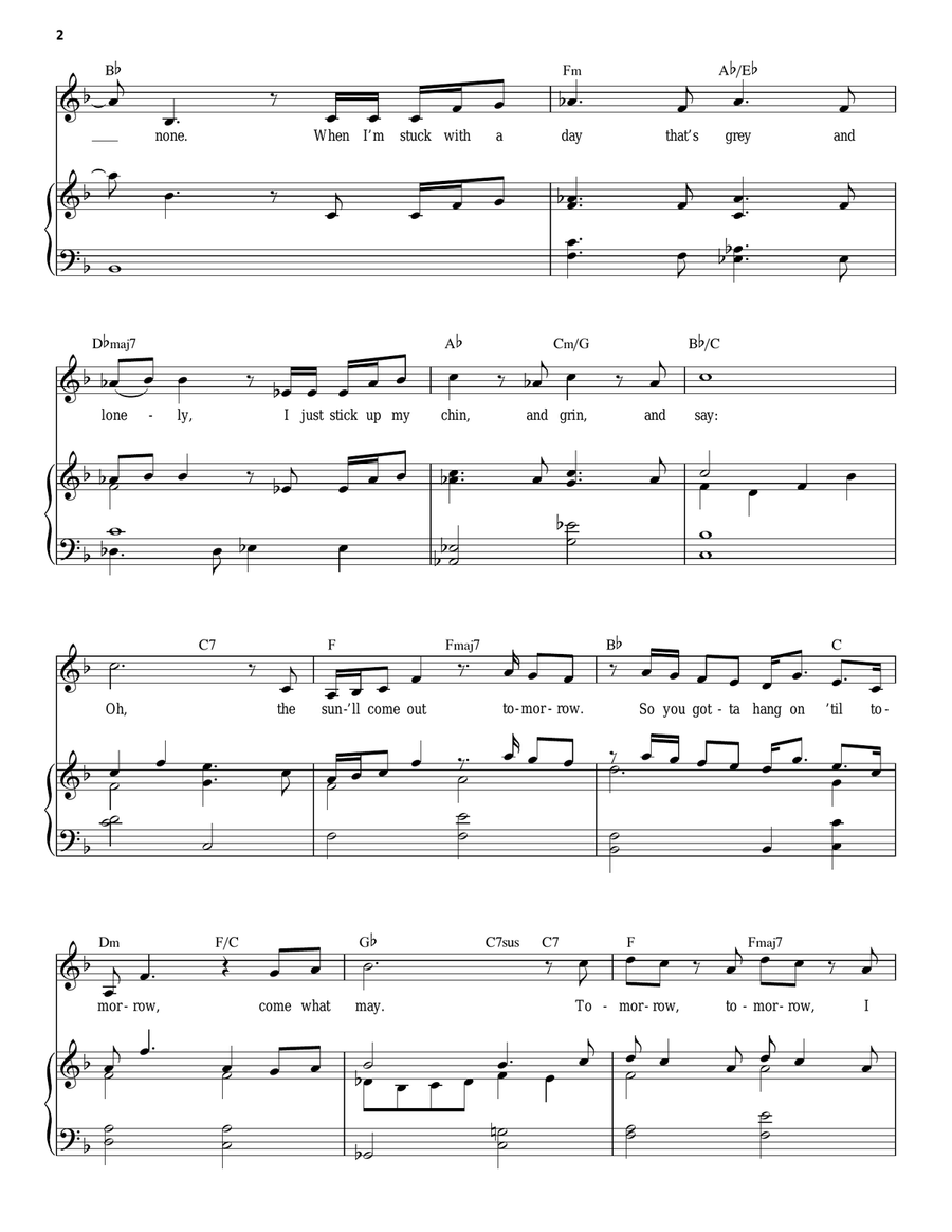 Tomorrow Tomorrow High Voice scores gallery preview page 2