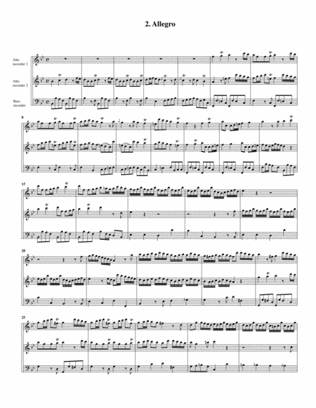 Trio sonata QV 2 Anh. 26 (arrangement for 3 recorders)