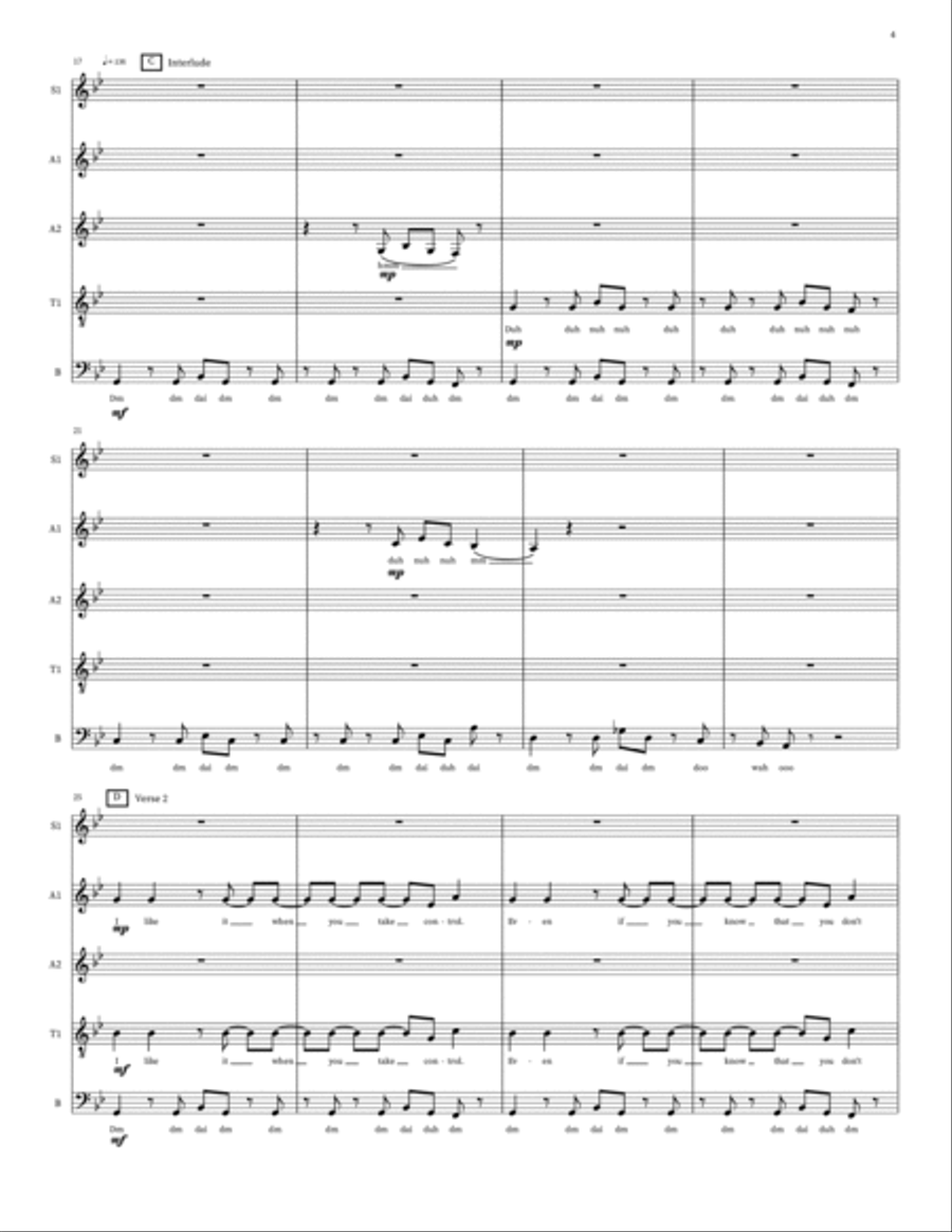 Bad Guy Bad Guy Choir scores gallery preview page 4