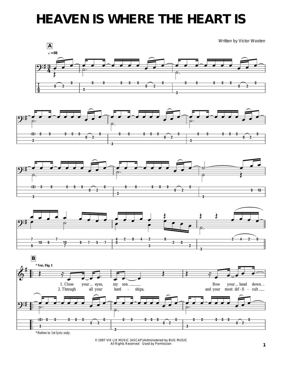 Heaven Is Where The Heart Is Electric Guitar scores gallery preview page 1