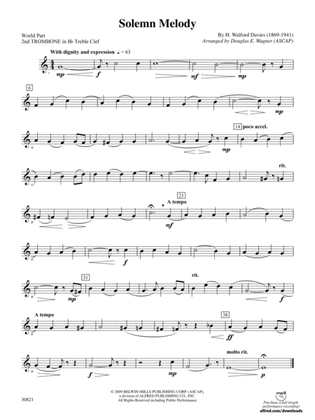 Solemn Melody: (wp) 2nd B-flat Trombone T.C.