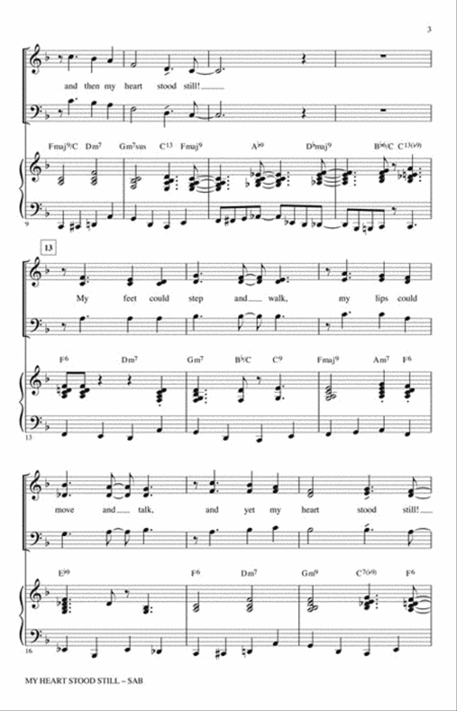 My Heart Stood Still 3-Part scores gallery preview page 3