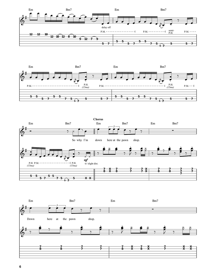 Pawn Shop Guitar Tablature scores gallery preview page 6