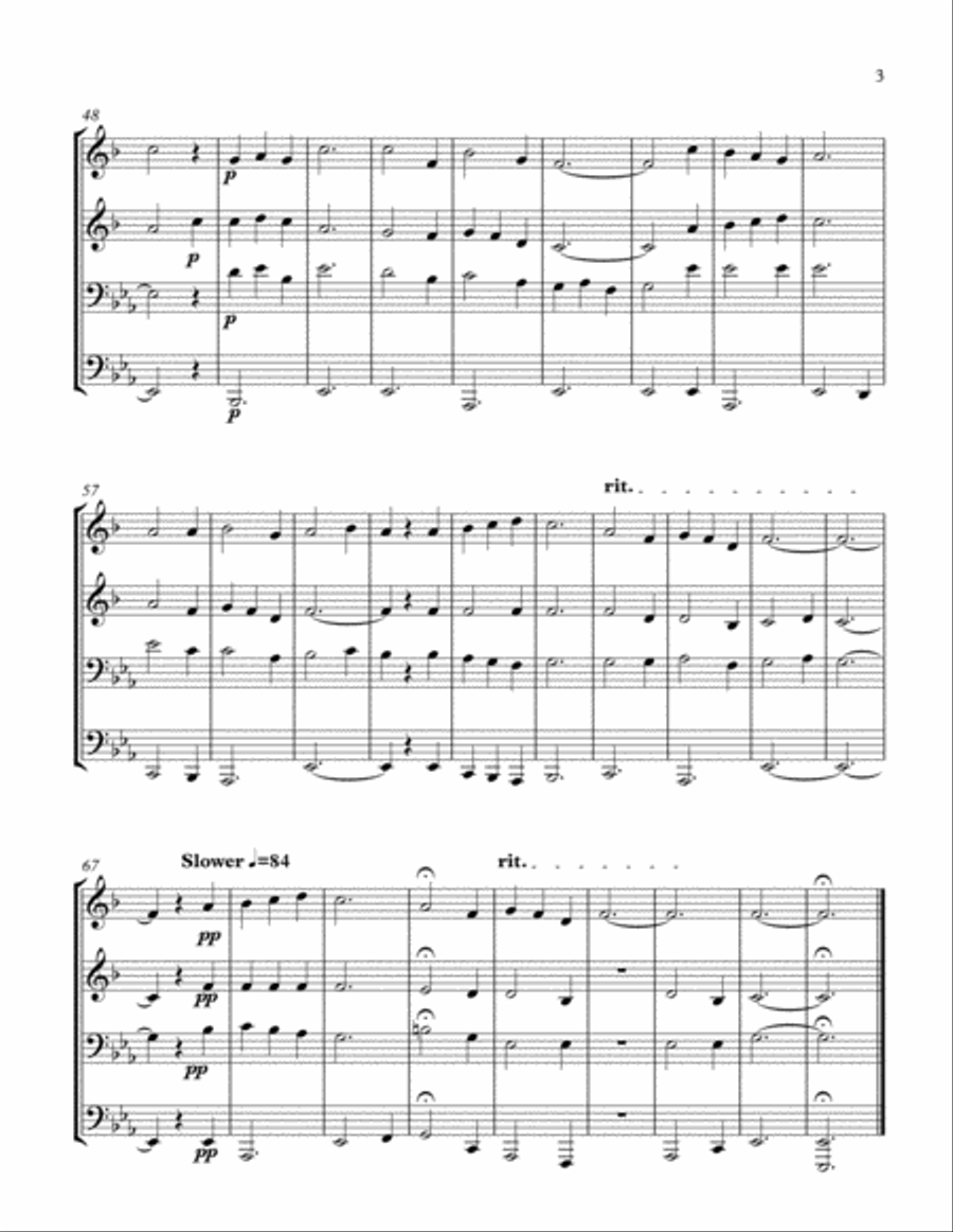 Cailin Mo Ruinsa (Brass Quartet) Brass Quartet scores gallery preview page 3