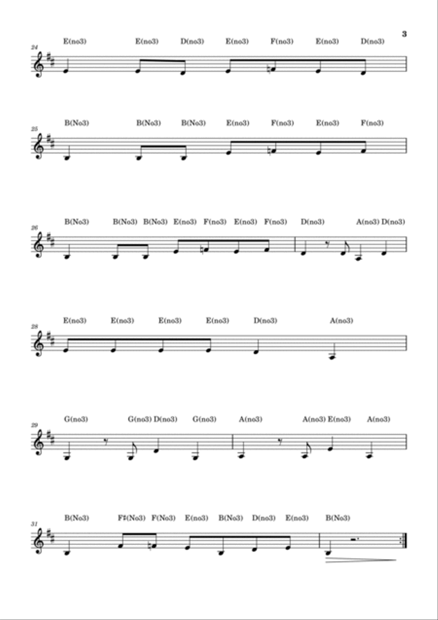Pretty Fly (For A White Guy) - Score Only Piano Trio scores gallery preview page 3