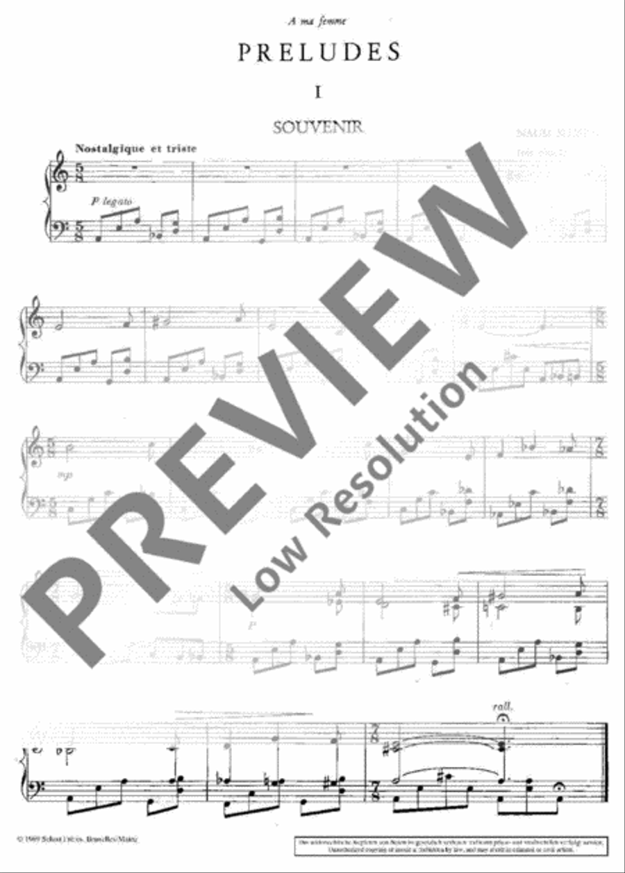 6 Préludes Piano Solo scores gallery preview page 3