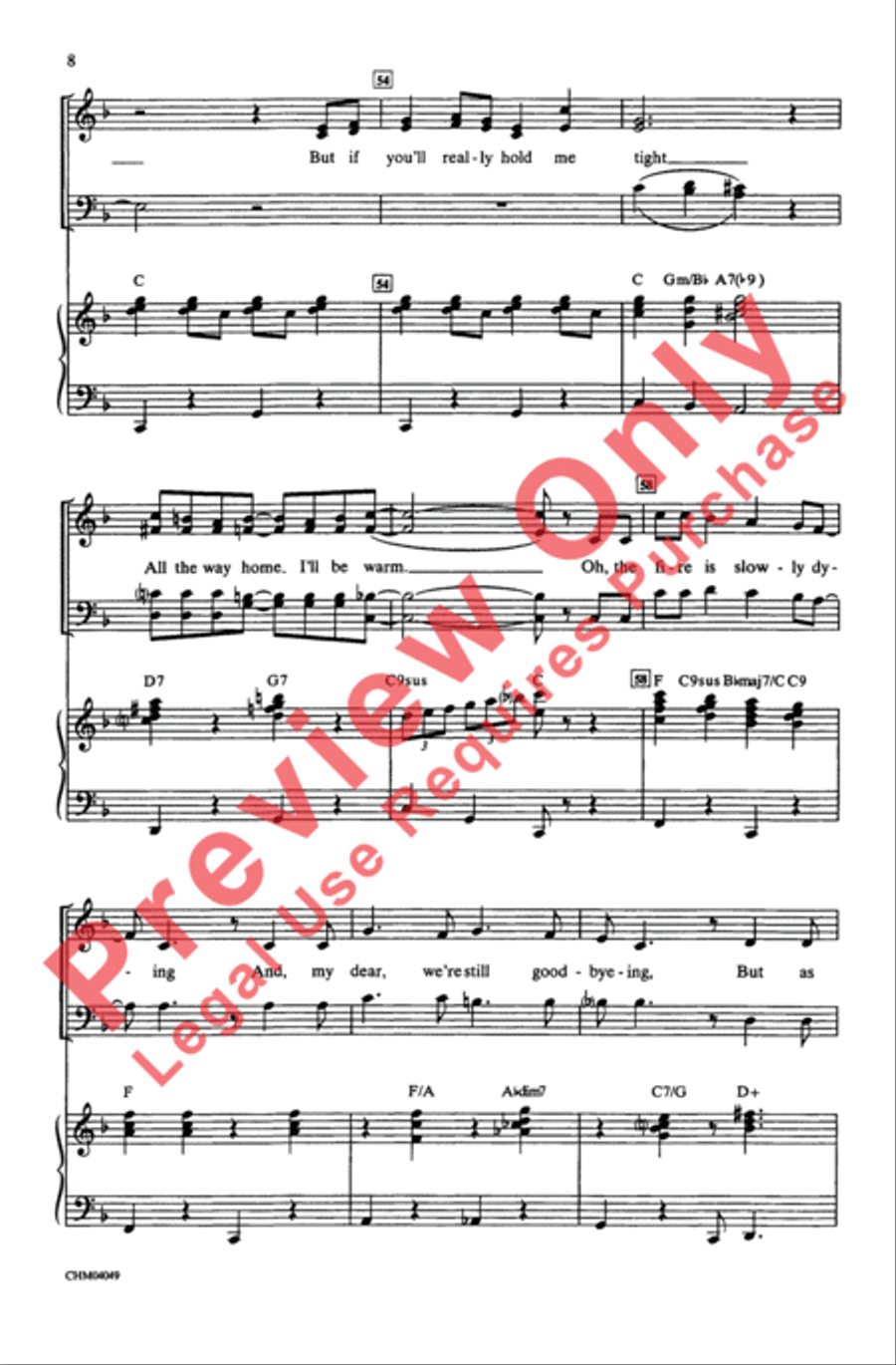 Let It Snow / Winter Wonderland 4-Part scores gallery preview page 8