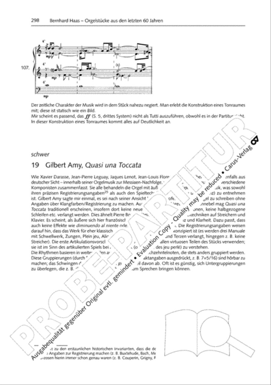Orgelschule zur historischen Auffuhrungspraxis Organ Solo scores gallery preview page 299
