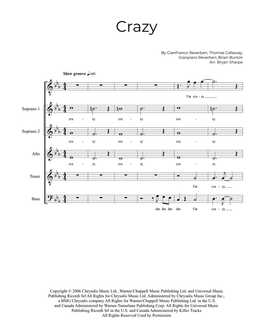 Crazy 4-Part scores gallery preview page 1