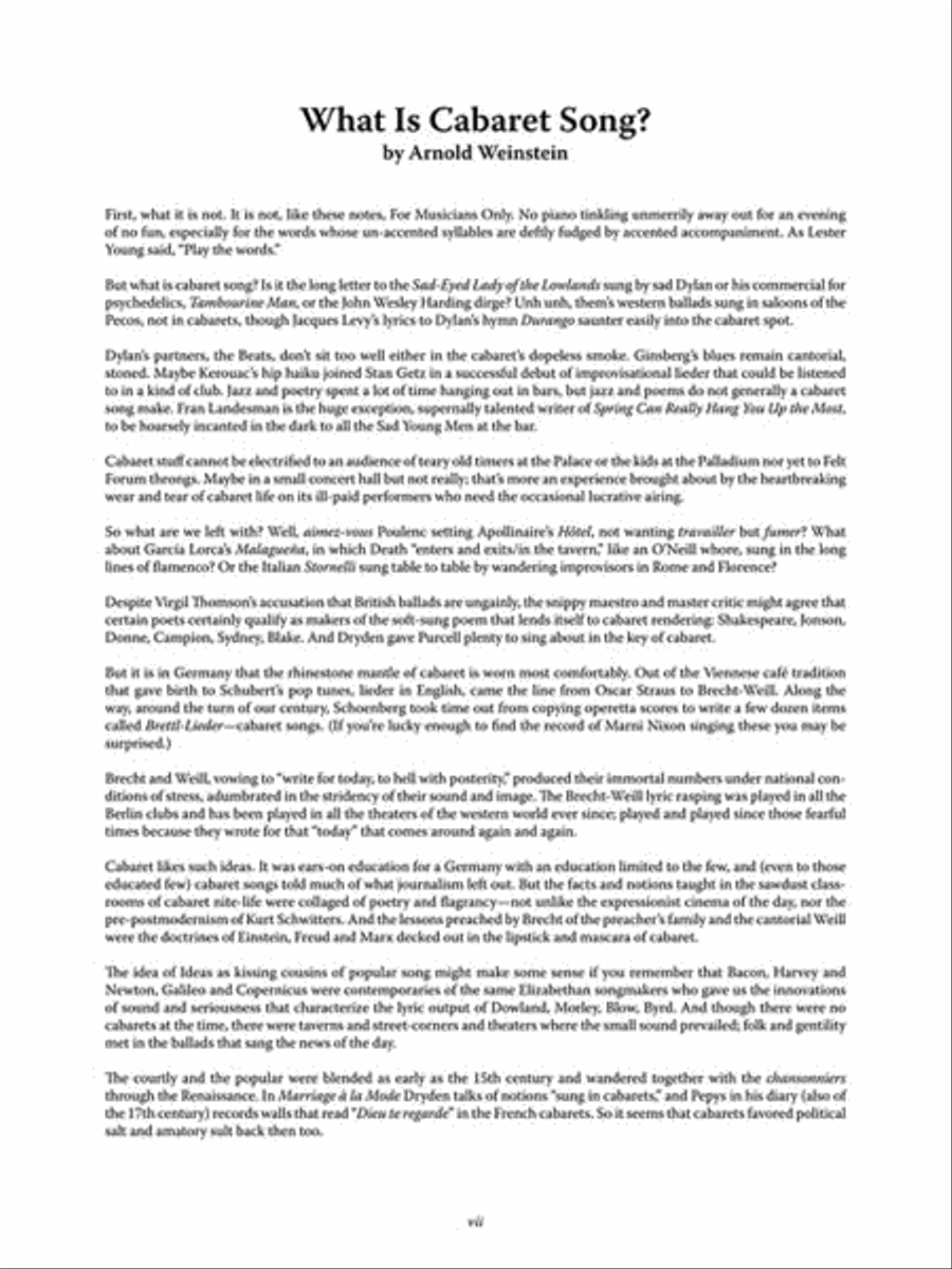 Cabaret Songs Complete Voice scores gallery preview page 5