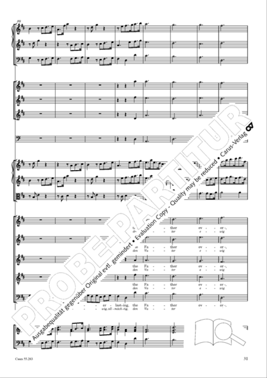 Te Deum for the Victory of Dettingen SSATB scores gallery preview page 48