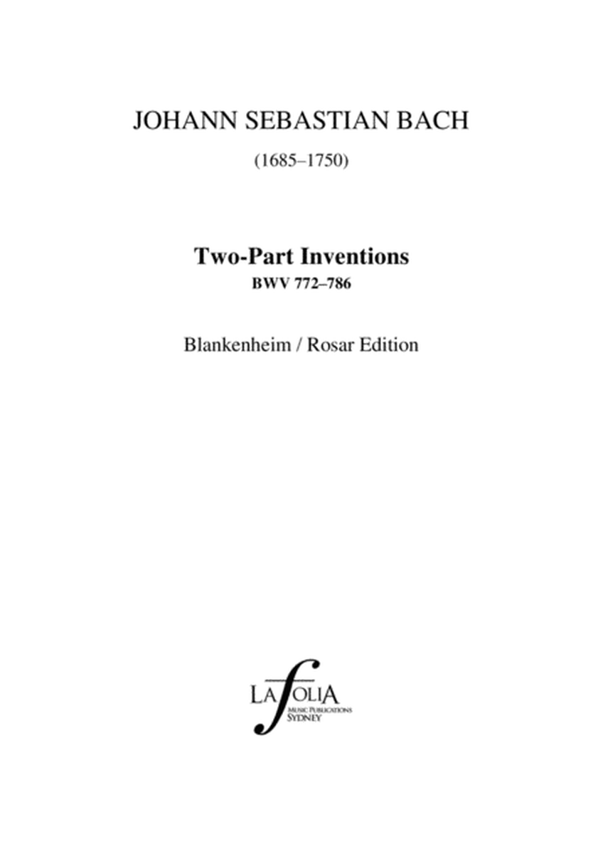 Invention 5 in E-flat major BWV 776 Blankenheim / Rosar Edition