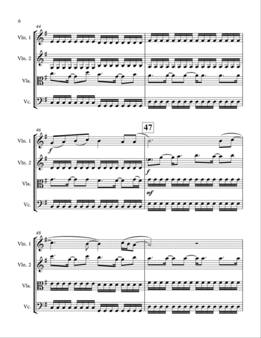 Saving Light String Quartet scores gallery preview page 6